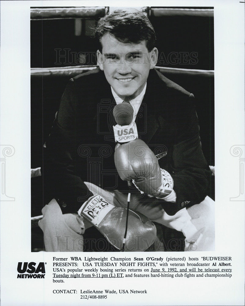 Press Photo WBA Lightweight Champion Sean O&#39;Grady, Tuesday Night Fights - Historic Images