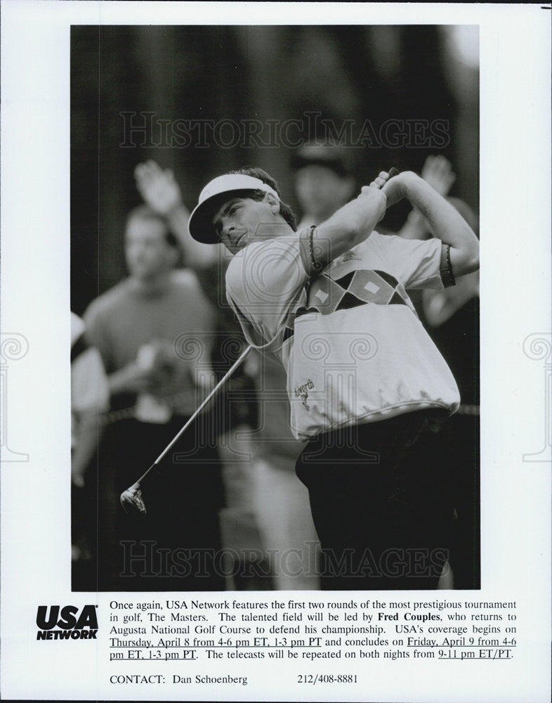 Press Photo Fred Couples, Golf, The Masters - Historic Images