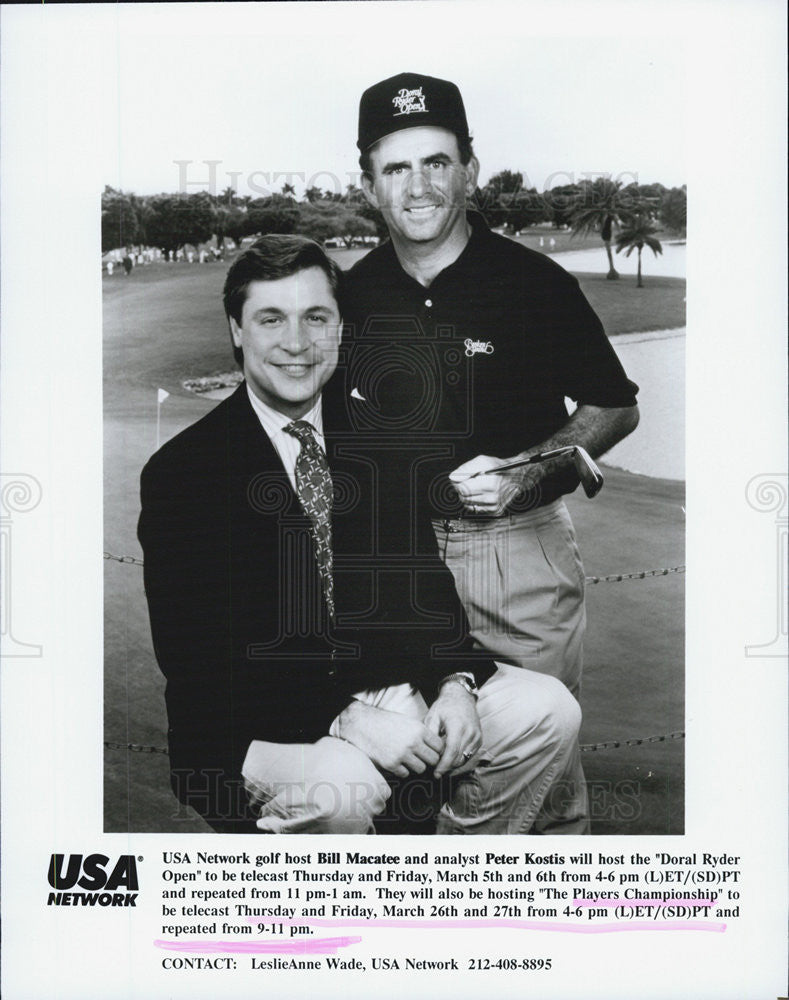 Press Photo Bill Macatee, Peter Kostis, Players Championship - Historic Images