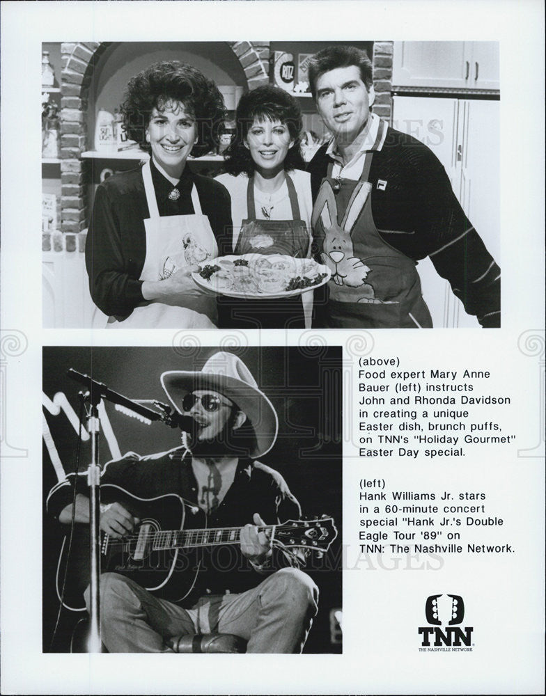 Press Photo Mary Anne Bauer, John, Rhonda Davidson, Hank Williams Jr - Historic Images