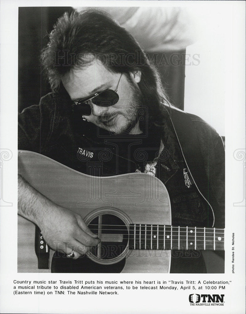 1990 Press Photo Travis Tritt on &quot;
Travis Tritt&quot; A Celebration&quot; on TNN. - Historic Images