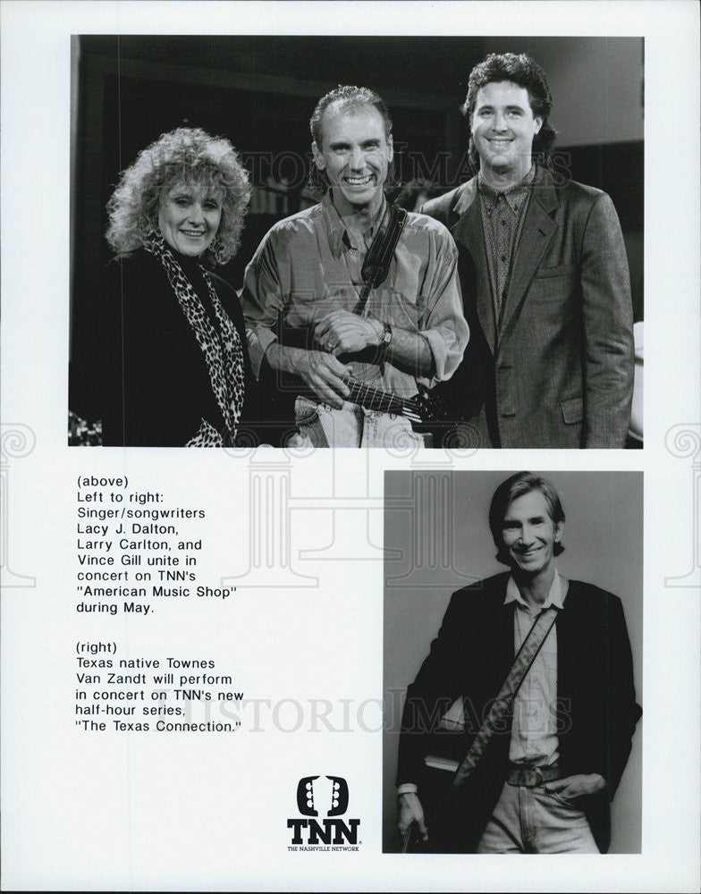 Press Photo Lacy Dalton, Larry Carlton, Vince Gill, Towners Van Zandt - Historic Images