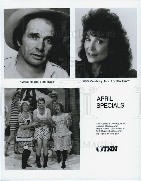 Merle Haggard,Loretta Lynn,Tanya Tucker,Jay Johnson,Ruth Buzzi Undated  vintage promo photo print