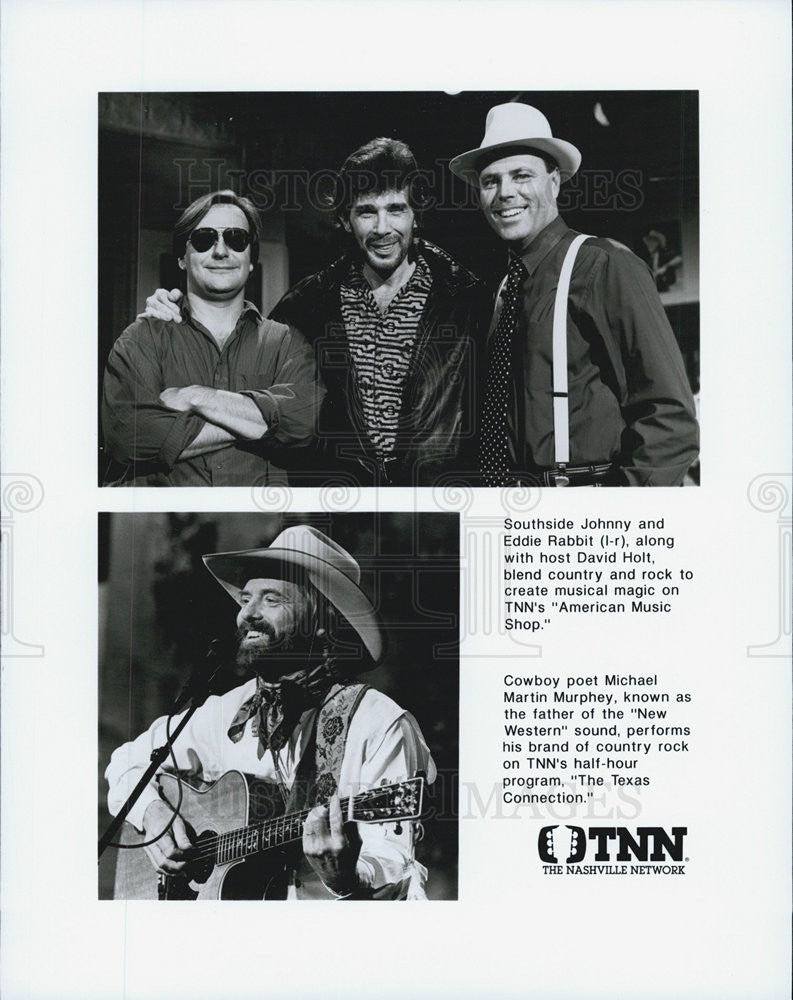 Press Photo Southside Johnny Eddie Rabbit Michael Martin Murphy TEXAS CONNECTION - Historic Images