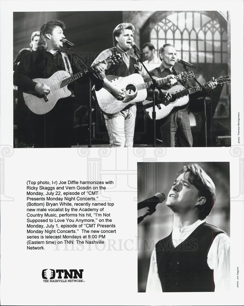 Press Photo Joe Diffie, Ricky Skaggs, Vern Gosdin, Bryan White - Historic Images