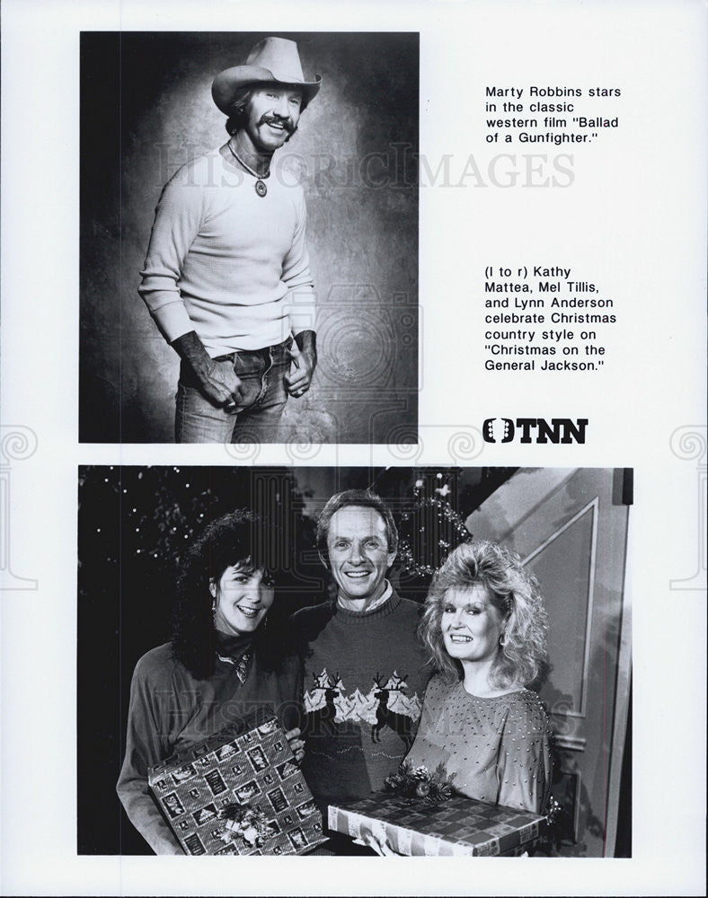 Press Photo Marty Robbins Ballad of a Gunfighter Kathy Mattea, Mel Tillis, Lynn - Historic Images