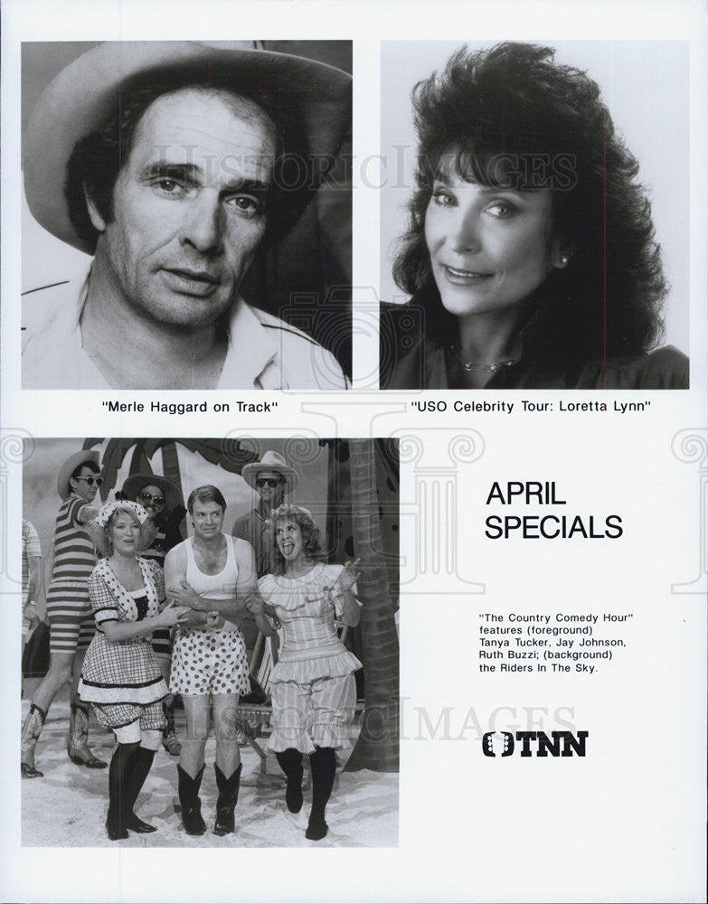 Press Photo Merle Haggard, Loretta Lynn, Tanya Tucker, Jay Johnson, Ruth Buzzi - Historic Images