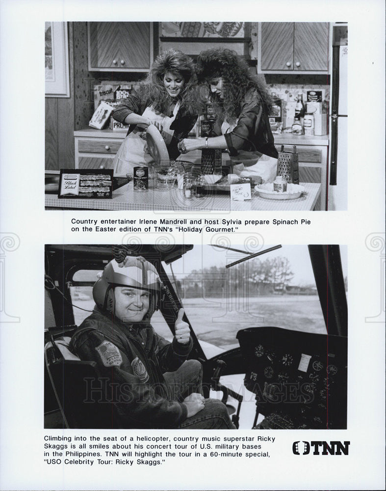 Press Photo Irlene Mandrell, Sylvia, Ricky Skaggs - Historic Images