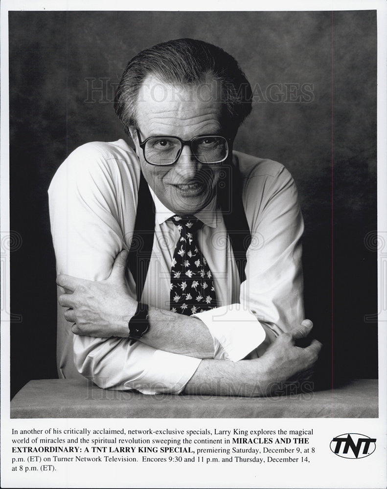 Press Photo Larry King Miracles And The Extraordinary TNT Television Actor - Historic Images