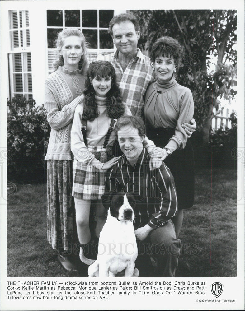 1989 Press Photo of the Thatcher family of TV series &quot;Life Goes On&quot; - Historic Images