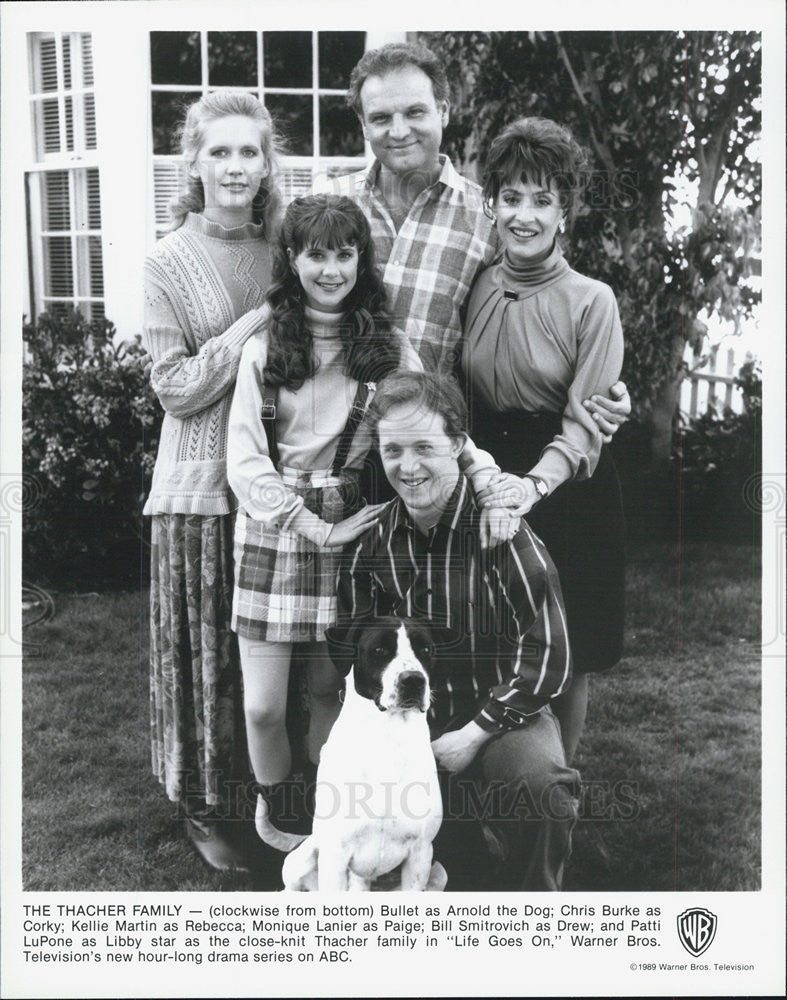 1989 Press Photo of the Thatcher family of TV series "Life Goes On" - Historic Images