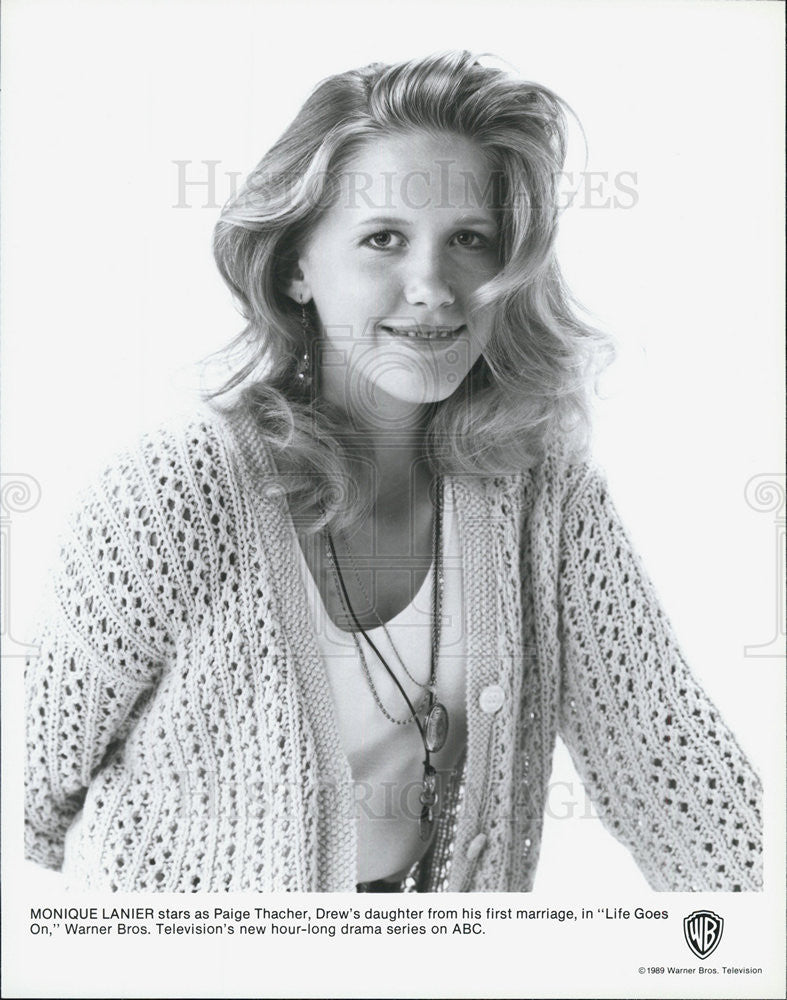 1989 Press Photo of Monique Lanier as Paige Thacher on TV series &quot;Life Goes On&quot; - Historic Images