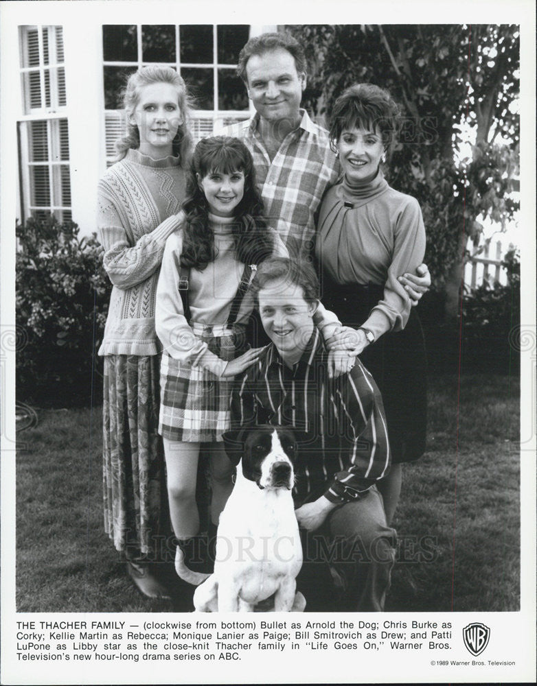 1989 Press Photo of the Thacher family of TV series "Life Goes On" - Historic Images