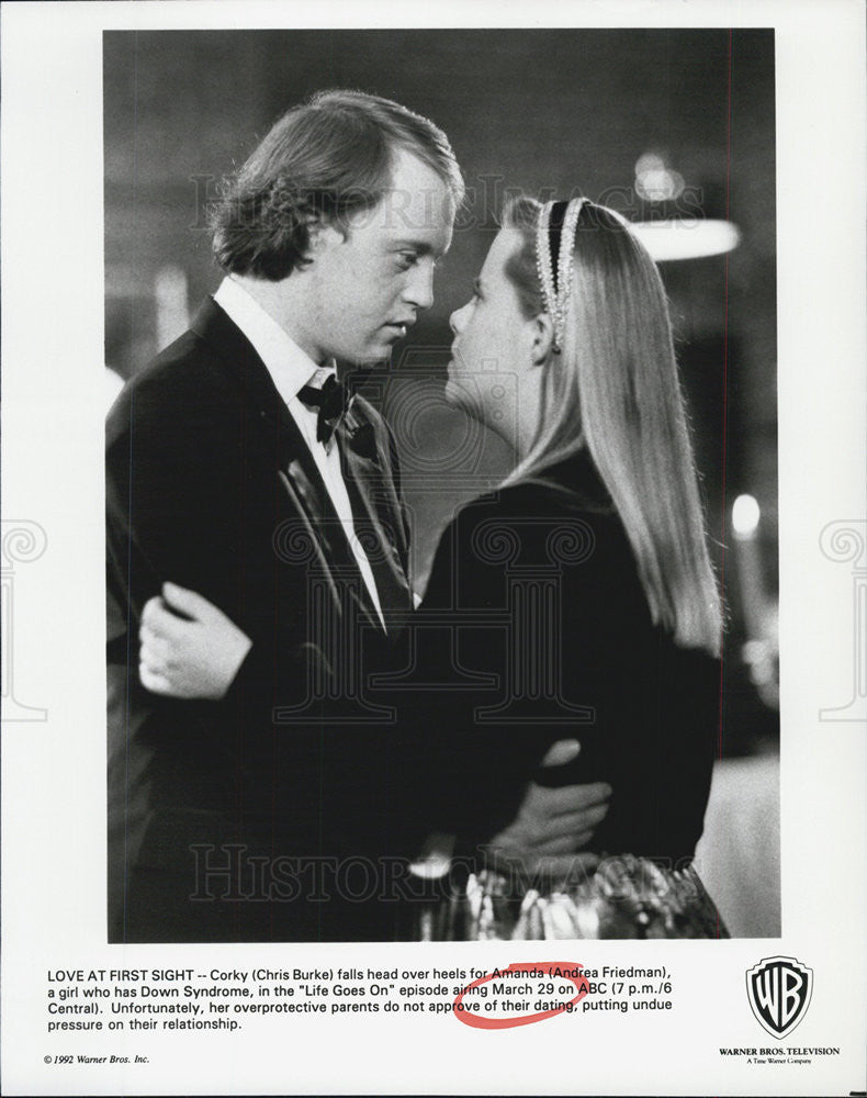 1992 Press Photo Chris Burke Andrea Friedman Life Goes On Television Actor - Historic Images