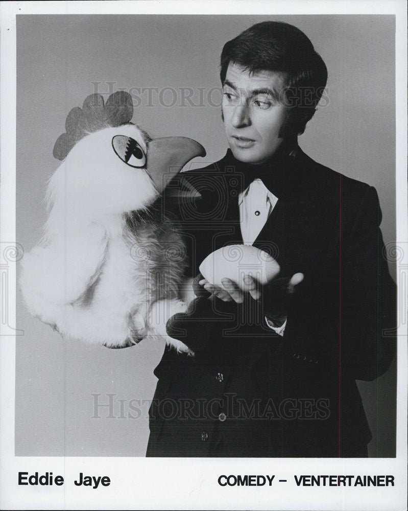 Press Photo Eddie Jaye Comedy Ventriloquist Entertainer - Historic Images