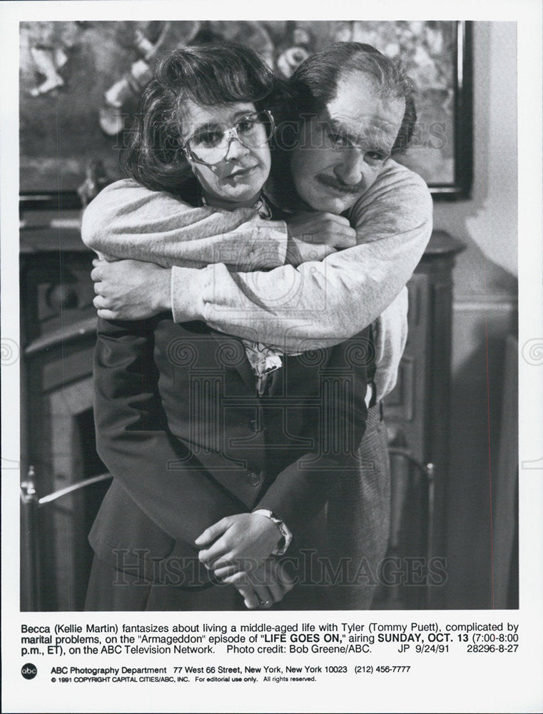 1991 Press Photo Kellie Martin &amp; TommyPuett on &quot;Life Goes On&quot; - Historic Images