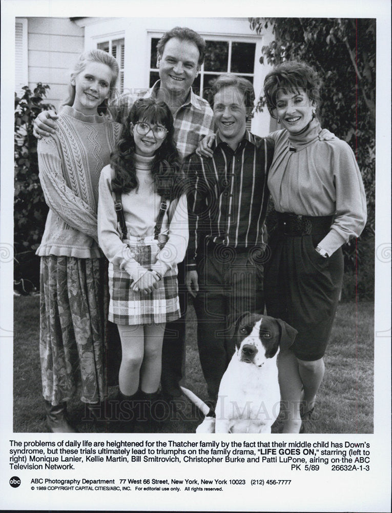 1989 Press Photo &quot;Life Goes On&quot; Monique Lanier,Kellie Martin,Bill Smitrovich - Historic Images