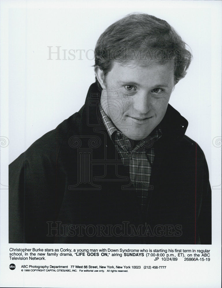 1989 Press Photo Christopher Burke LIFE GOES ON - Historic Images