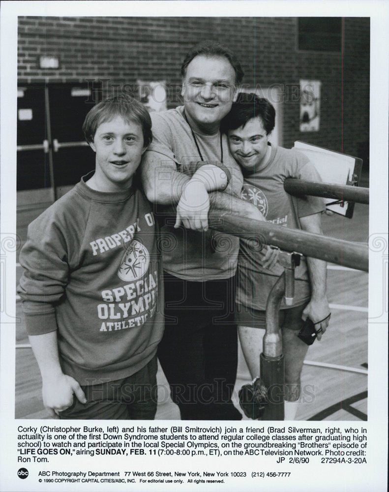 1990 Press Photo &quot;Life Goes On&quot; Christopher Burke,Bill Smitrovich,Brad Silverman - Historic Images