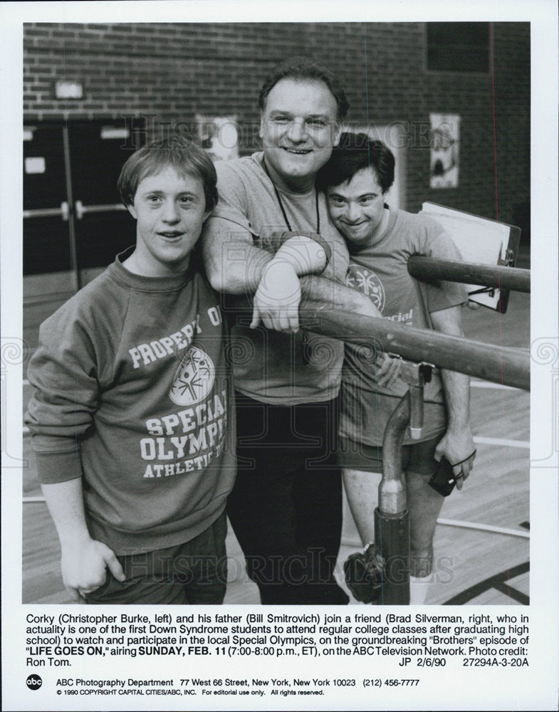 1990 Press Photo Christopher Burke,Bill Smitrovich,B Silverman &quot;Life Goes On&quot; - Historic Images