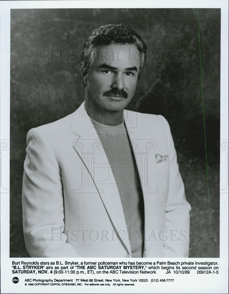 1989 Press Photo Burt Reynolds in "B.L. Stryker" - Historic Images