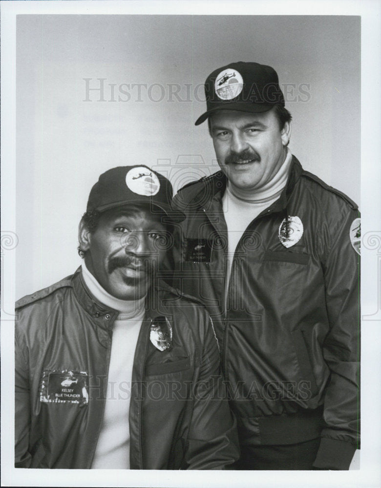 Press Photo Bubba Smith &amp; Dick Butkus in &quot;Blue Thunder&quot; - Historic Images