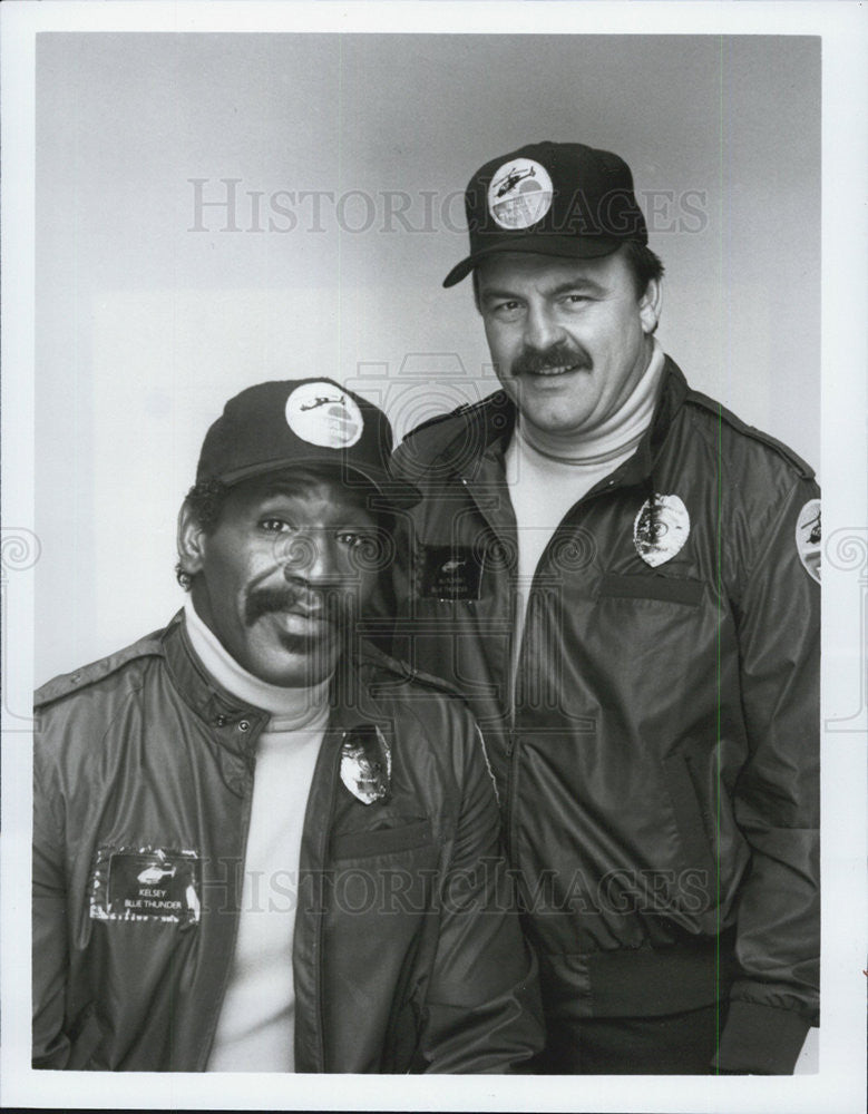 Press Photo Bubba Smith & Dick Butkus in "Blue Thunder" - Historic Images