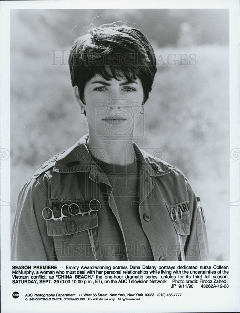 1990 Press Photo Dana Delaney in &quot;China Beach&quot; - Historic Images