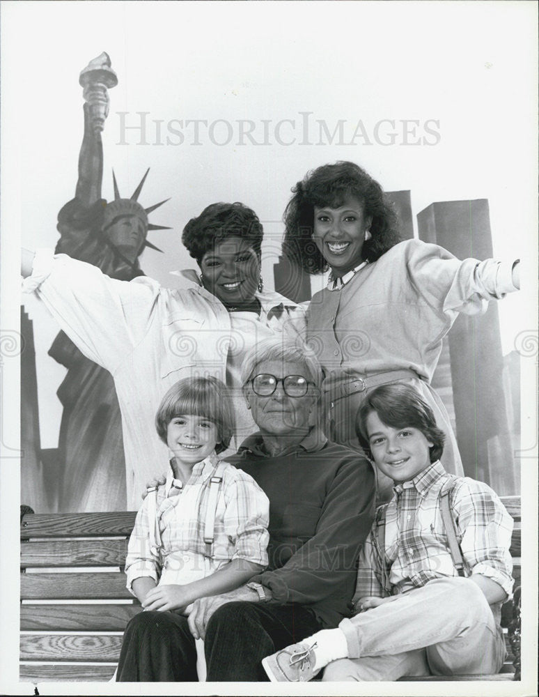 1986 Press Photo Gimme A Break Nell Carter Telma Hopkins Joey Lawrence John Hoyt - Historic Images