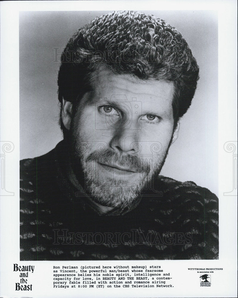 1987 Press Photo Ron Perlman in "Beauty and the Beast" - Historic Images