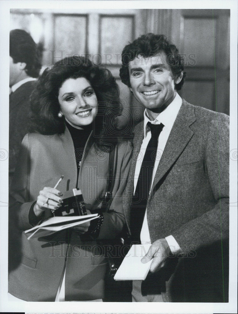 Press Photo Actress Morgan Brittany and Actor David Birney - Historic Images