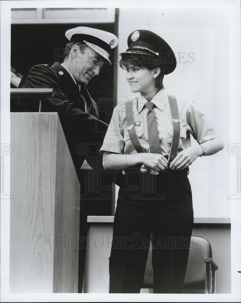 Press Photo Actor Ed Lauter and Actress Nancy McKeon - Historic Images