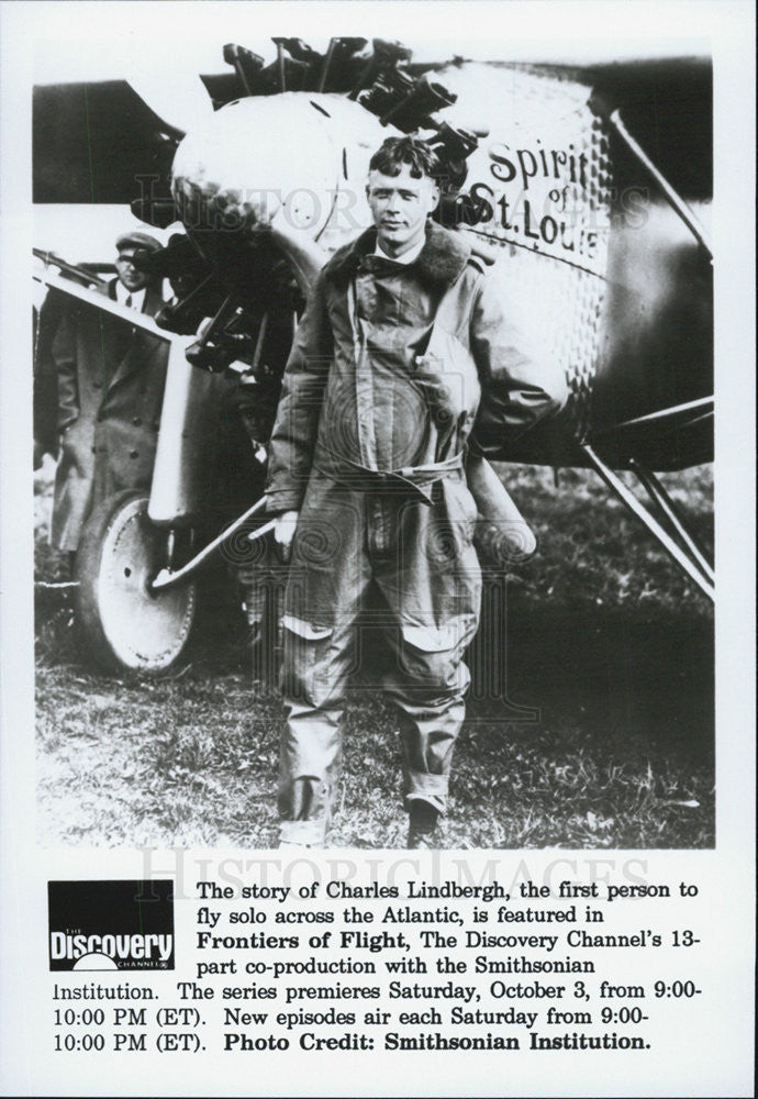 Press Photo Charles Lindbergh first person fly solo across Atlantic - Historic Images
