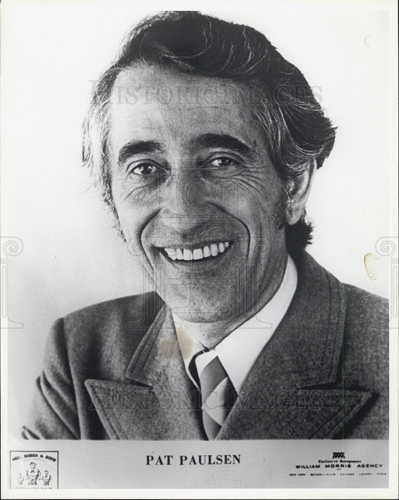 Press Photo of Pat Paulsen, an American comedian and satirist. - Historic Images