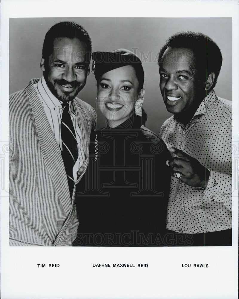 Press Photo  Tim Reid and Daphie Ried American stars &amp; Lou Rawl, Jazz singer. - Historic Images
