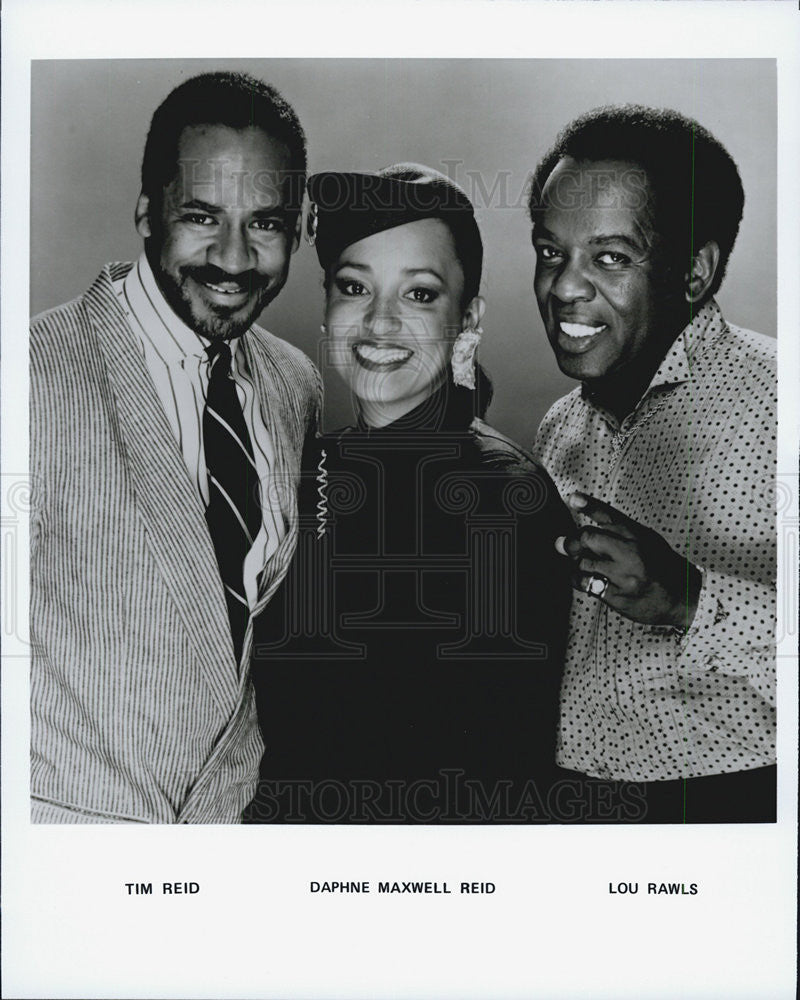 Press Photo  Tim Reid and Daphie Ried American stars & Lou Rawl, Jazz singer. - Historic Images