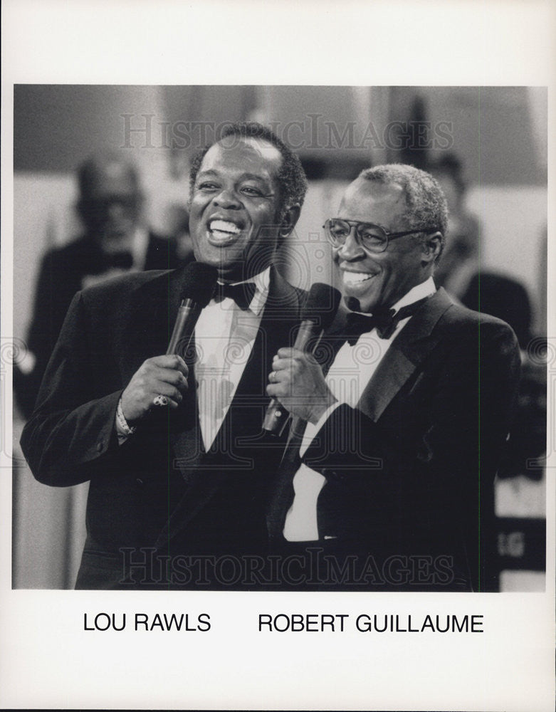 Press Photo Singer Lou Rawls and Robert Guillaume - Historic Images