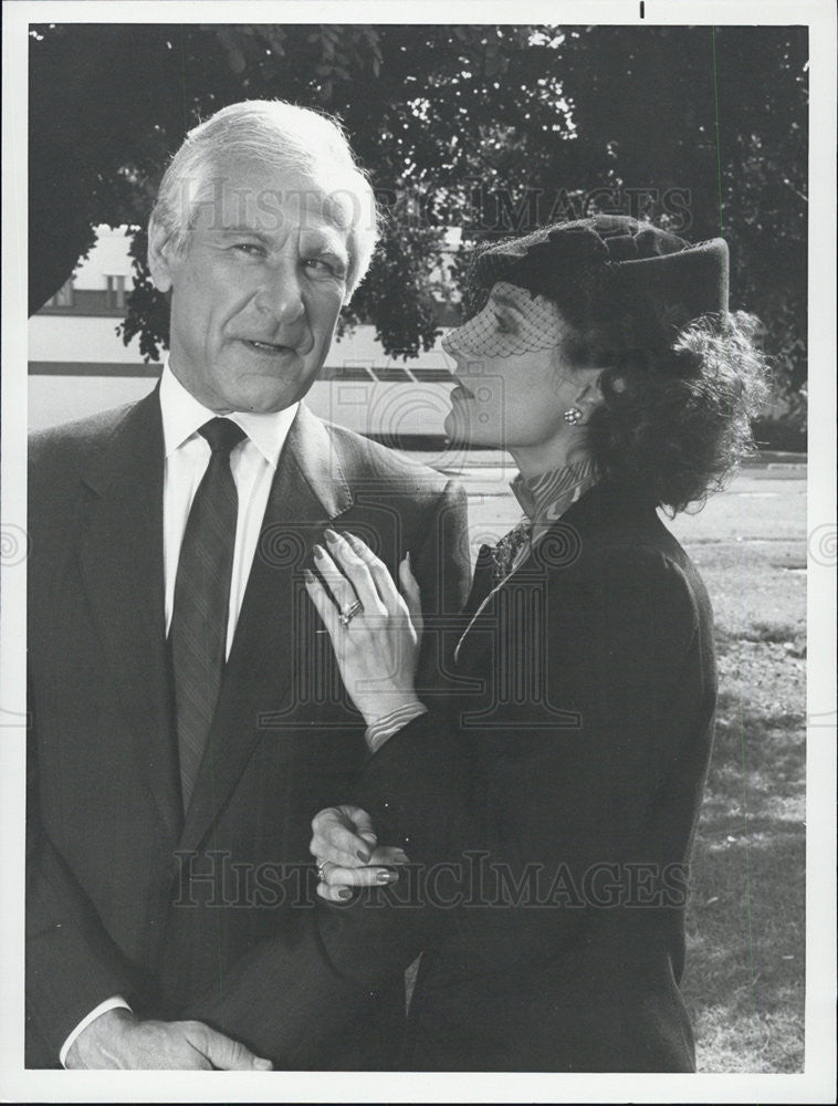 1985 Press Photo of Actor Sam Wanamaker and Actress Andrea Marcovicci. - Historic Images