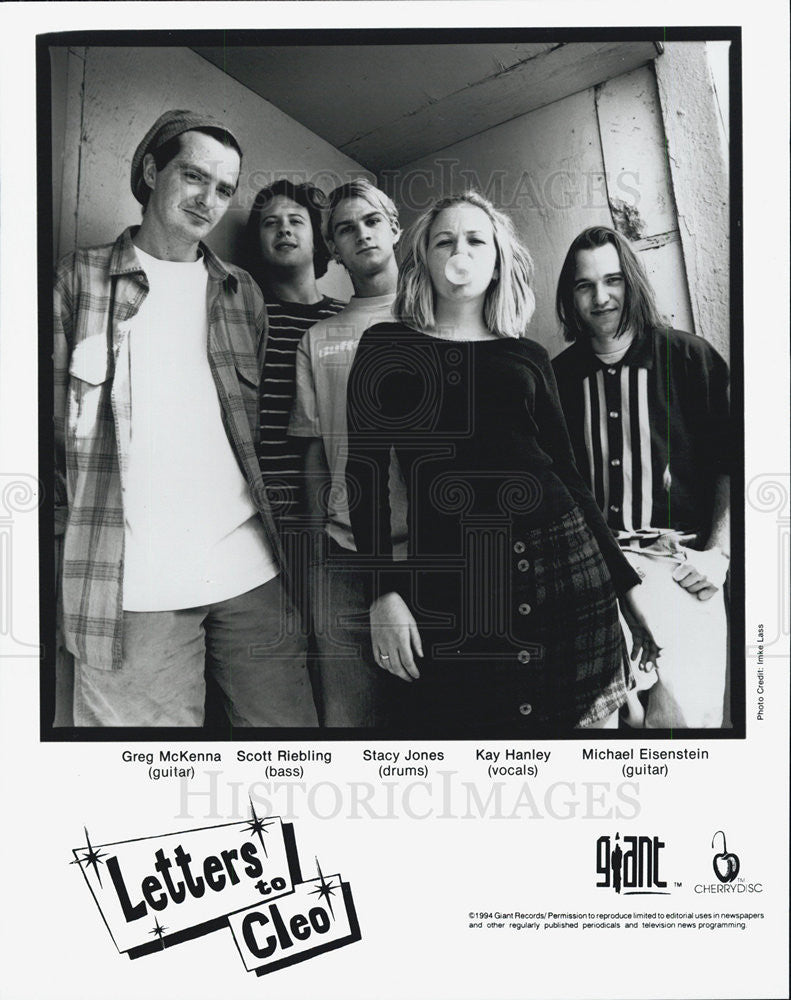 1994 Press Photo Band Letters to Cleo - Historic Images