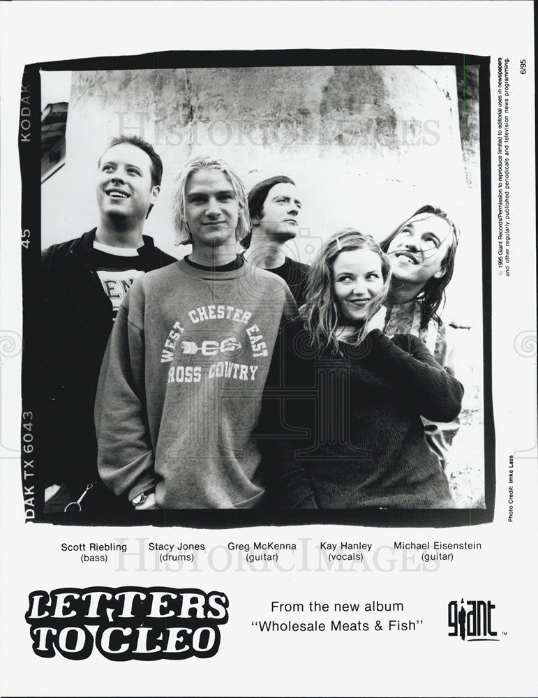 1995 Press Photo Band Letters to Cleo - Historic Images