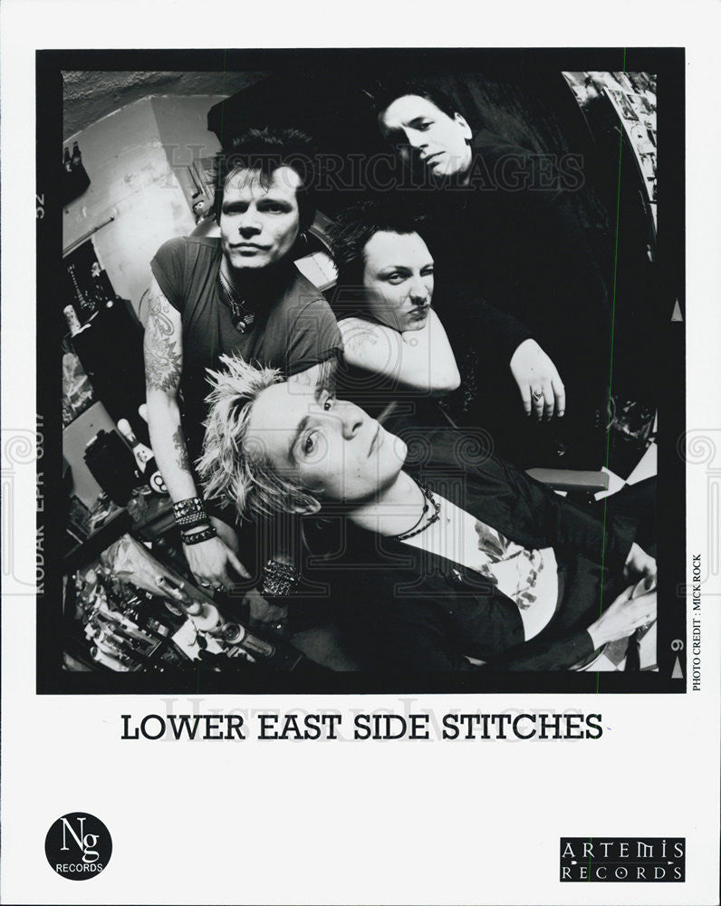 Press Photo Punk Rock Band Lower East Side Stitches Artemis Records - Historic Images