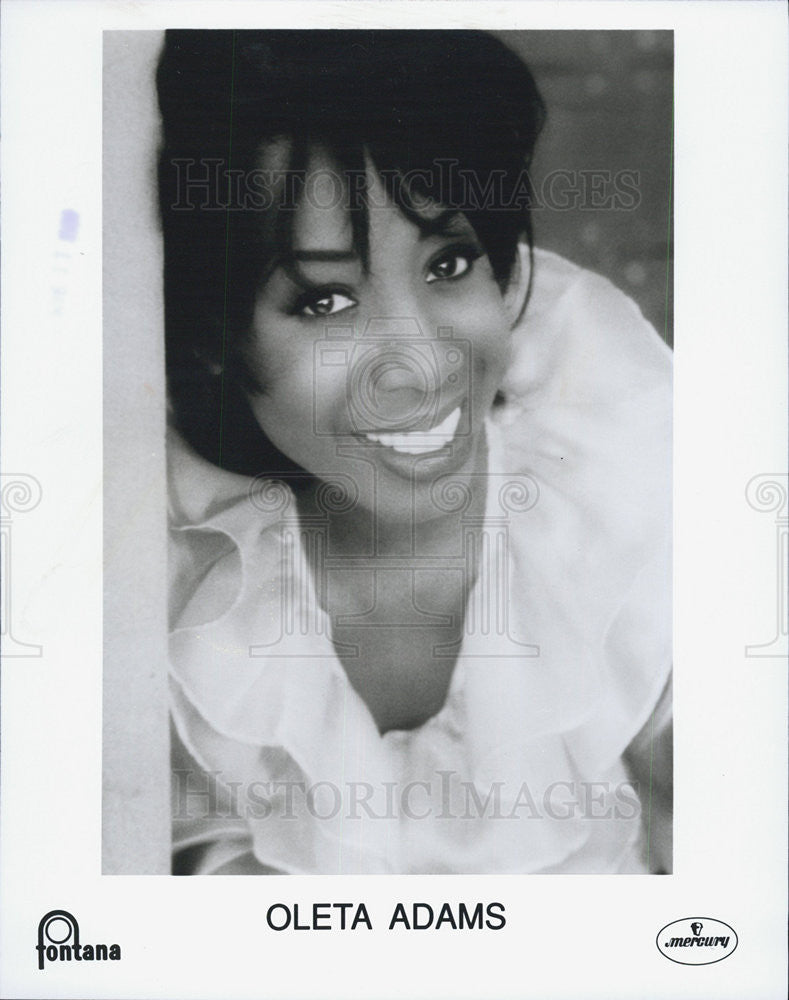 1991 Press Photo Musician Singer Oleta Adams - Historic Images