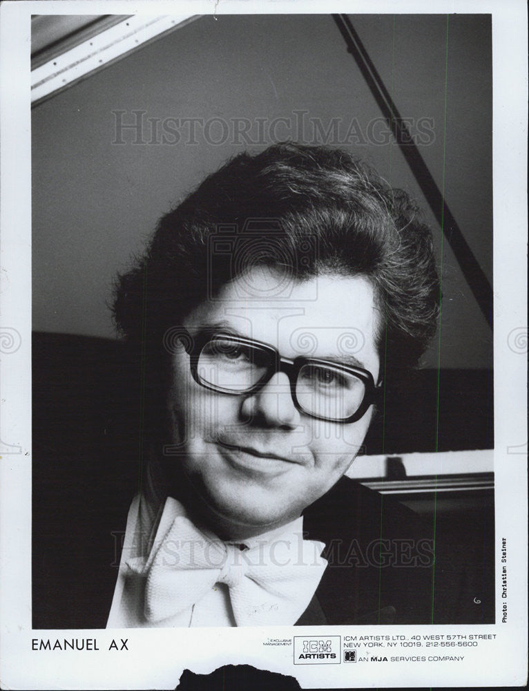 1979 Press Photo Classical Pianist Emanuel Ax ICM Artists - Historic Images