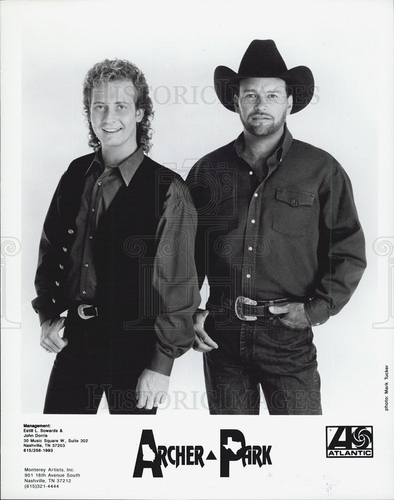 1995 Press Photo of Acher Park,American country music duo. - Historic Images