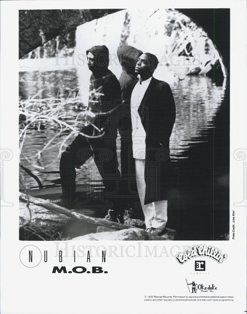 1992 Press Photo R&B Group Nubian M.O.B. Cold Chillin' Okedoke Music Inc. - Historic Images