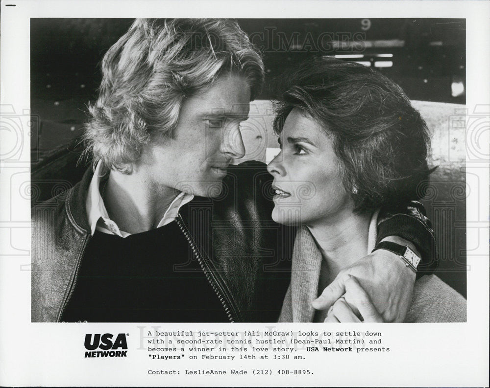 Press Photo Ali McGraw And Dean-Paul Martin In USA Network Film Players - Historic Images