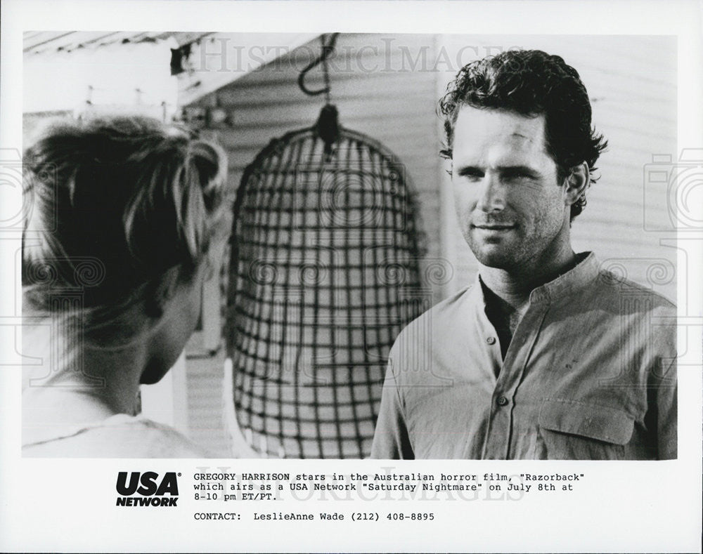 1984 Press Photo Actor Gregory Harrison In Australian Horror Film &quot;Razorback&quot; - Historic Images