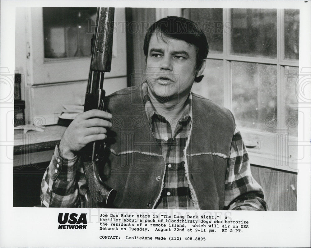 Press Photo Actor Joe Don Baker Stars In USA Network Thriller A Long Dark Night - Historic Images