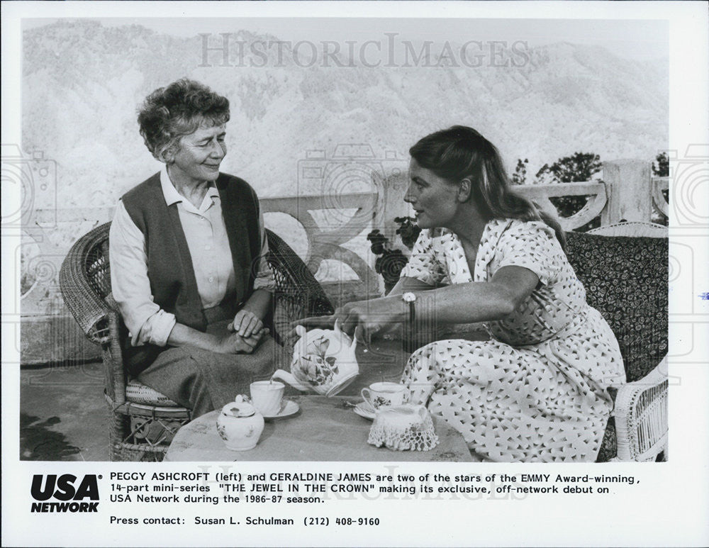 1984 Press Photo Actors Peggy Ashcroft And Geraldine James Star In Mini-Series - Historic Images