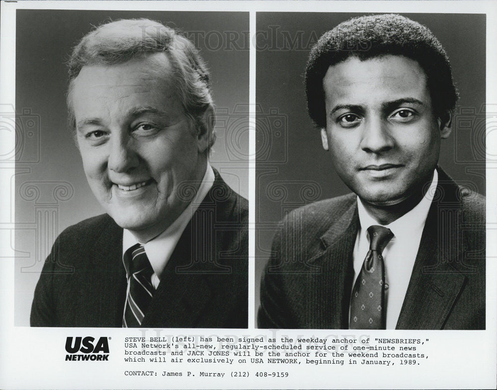 Press Photo Steve Bell, Jack Bell, anchors of &quot;Newsbriefs&quot; - Historic Images